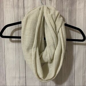 Susanne Karlsson Revolve Cream Metallic Sparkly Infinity Scarf